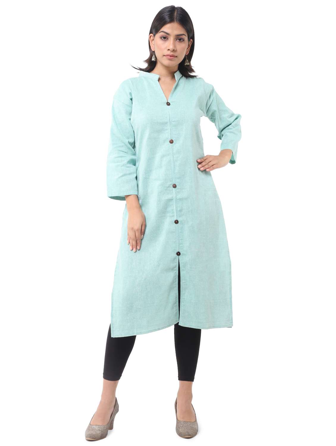 women pack of 2 solid straight kurta combo - 21585131 -  Standard Image - 1
