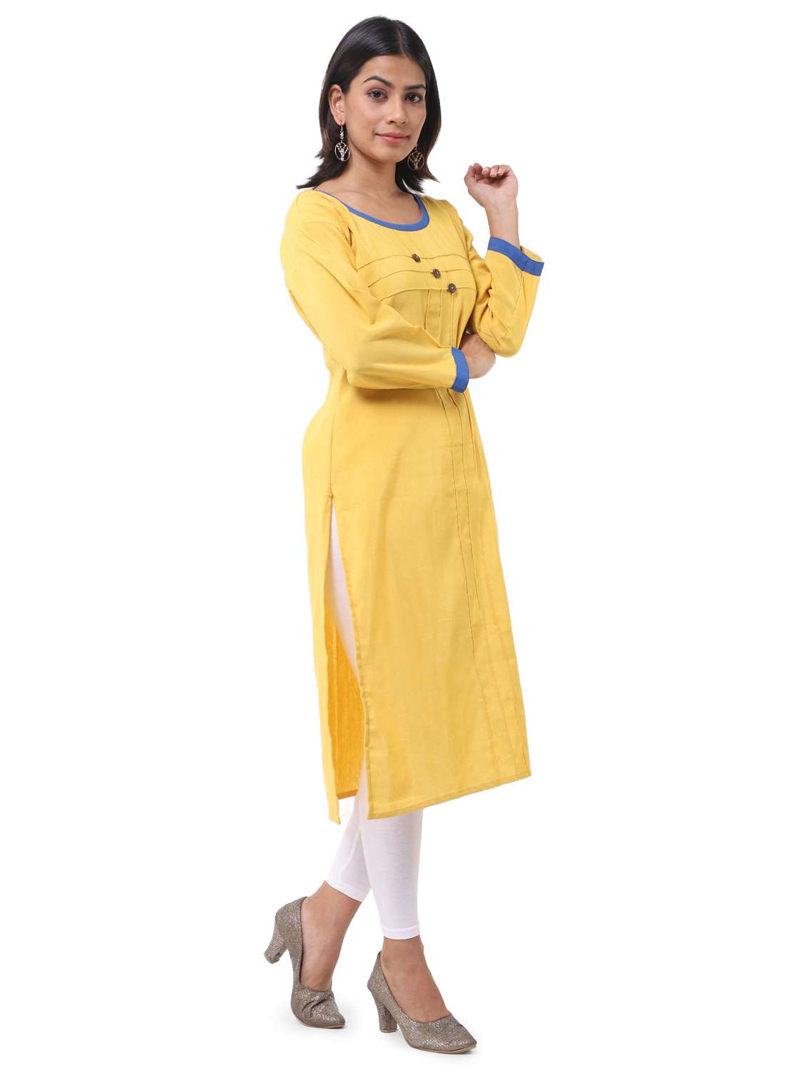 women pack of 2 solid straight kurta combo - 21585168 -  Standard Image - 6