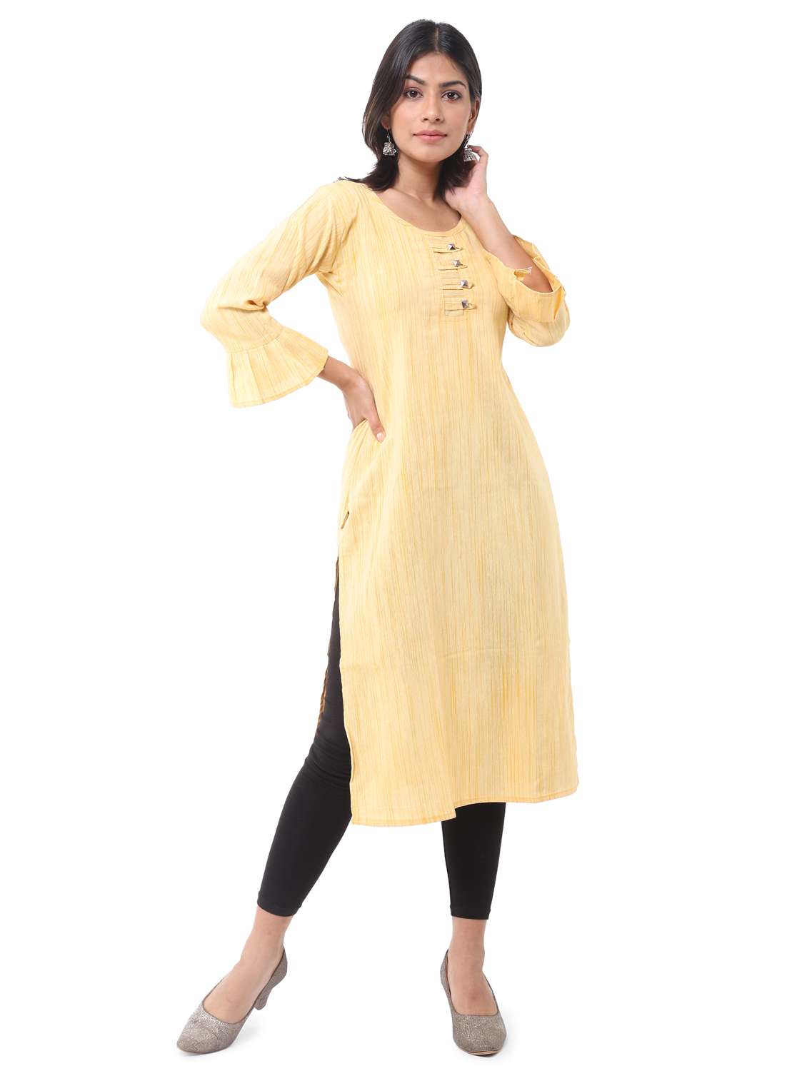  women pack of 2 solid straight kurta combo - 21585243 -  Standard Image - 1