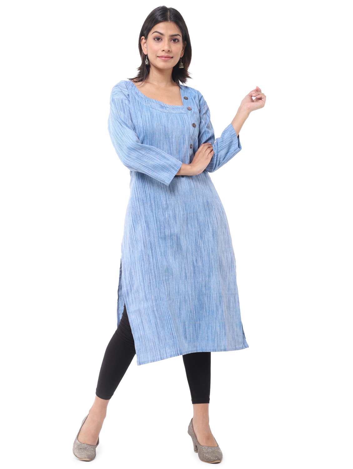  women pack of 2 solid straight kurta combo - 21585284 -  Standard Image - 1