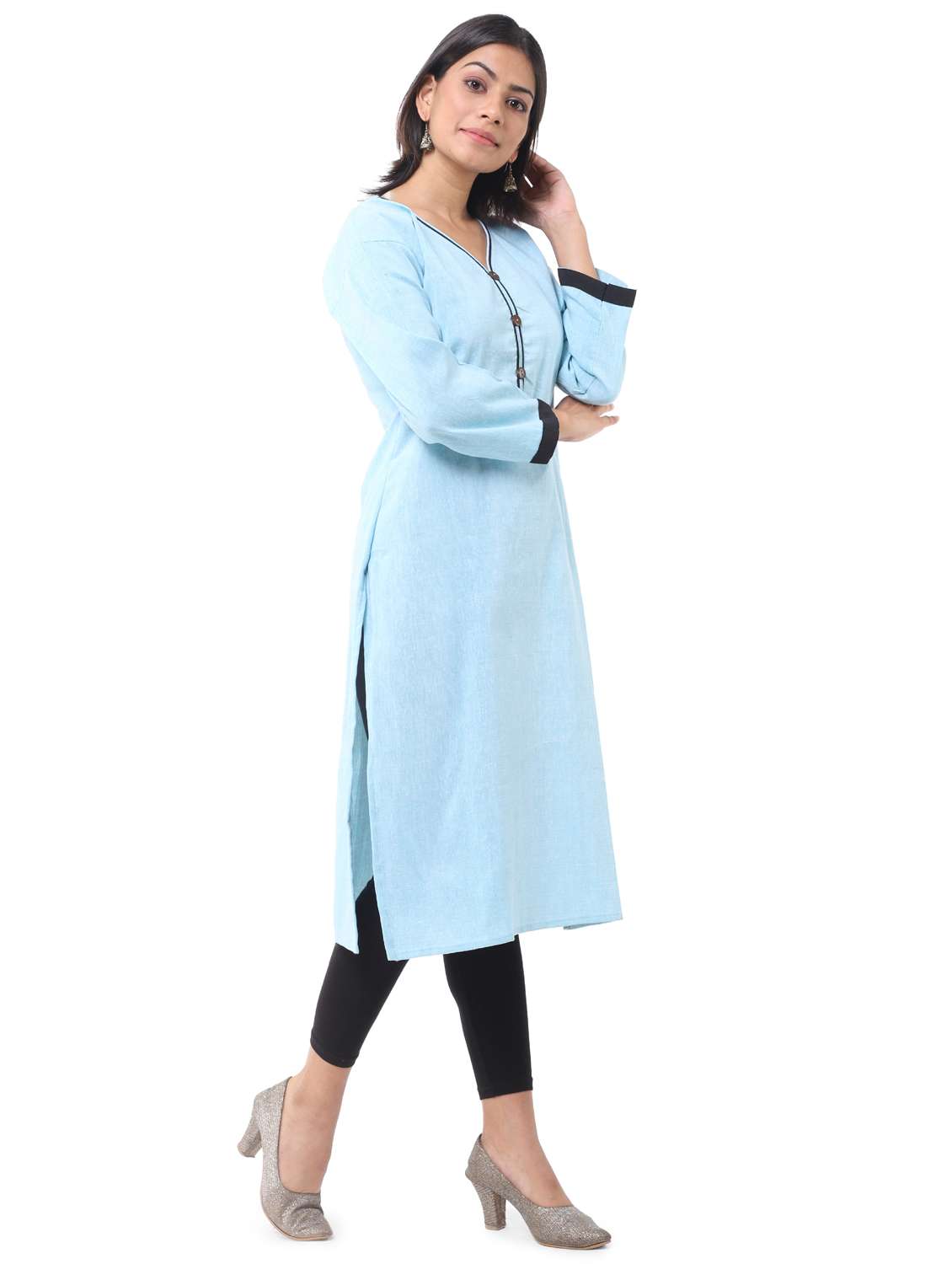  women pack of 2 solid straight kurta combo - 21585284 -  Standard Image - 6