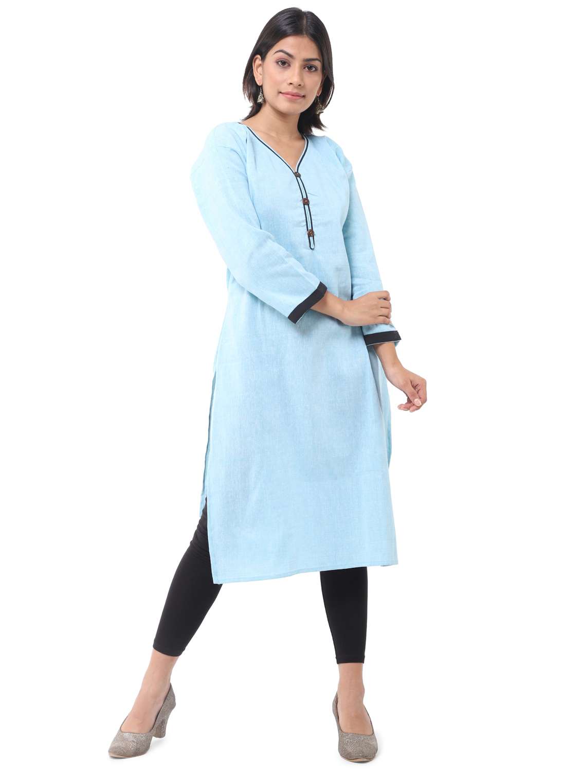 women pack of 2 solid straight kurta combo - 21585299 -  Standard Image - 6