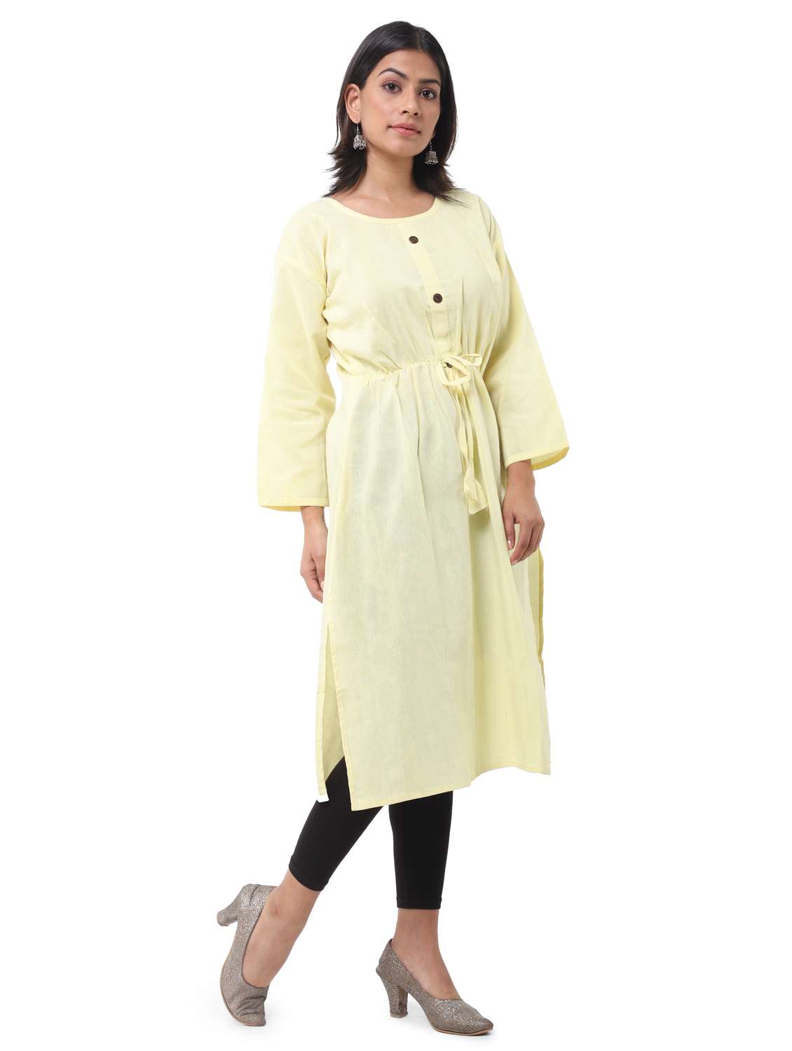 women pack of 2 solid straight kurta - 21585346 -  Standard Image - 6