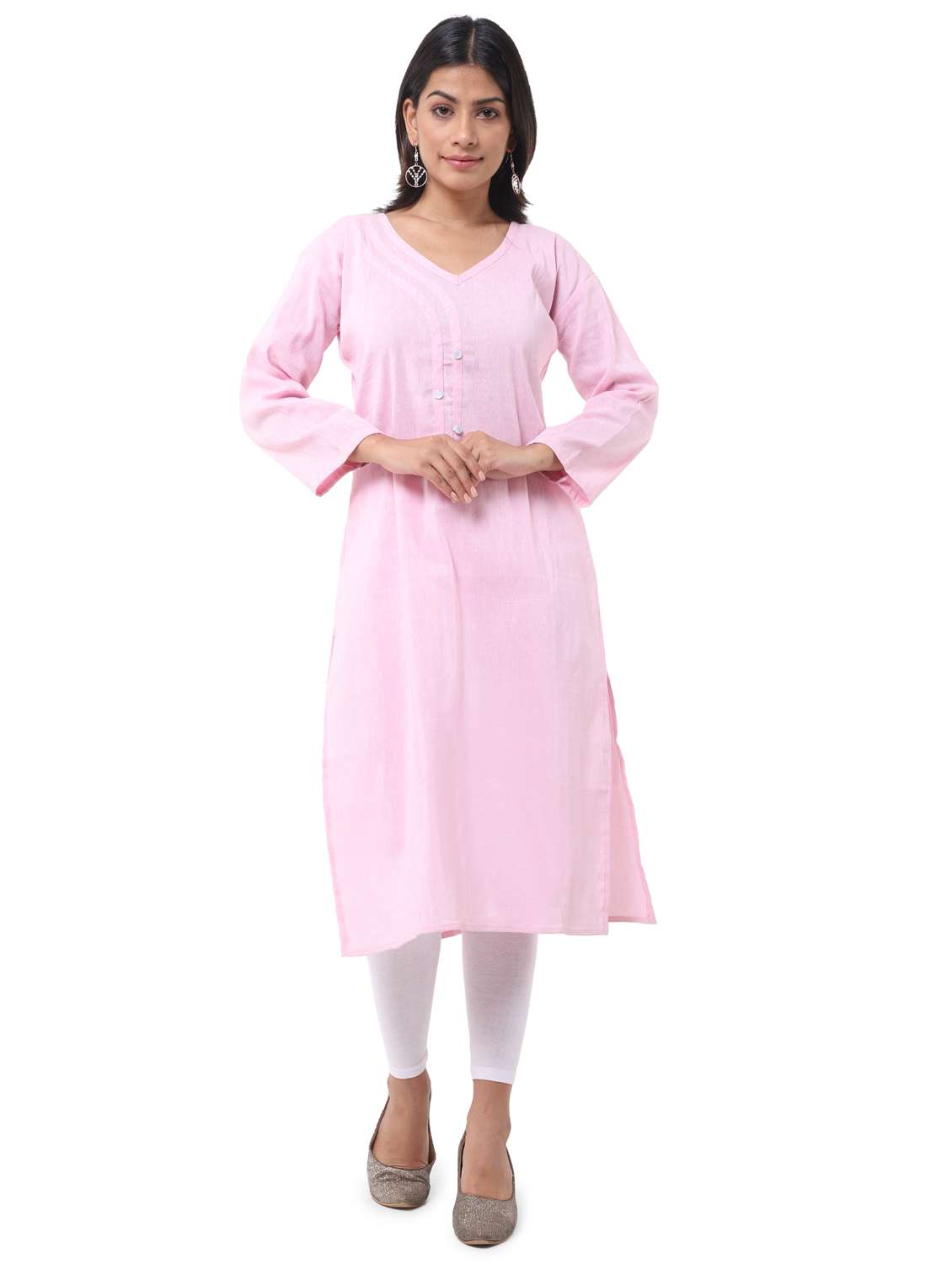women pack of 2 solid straight kurta - 21585371 -  Standard Image - 1