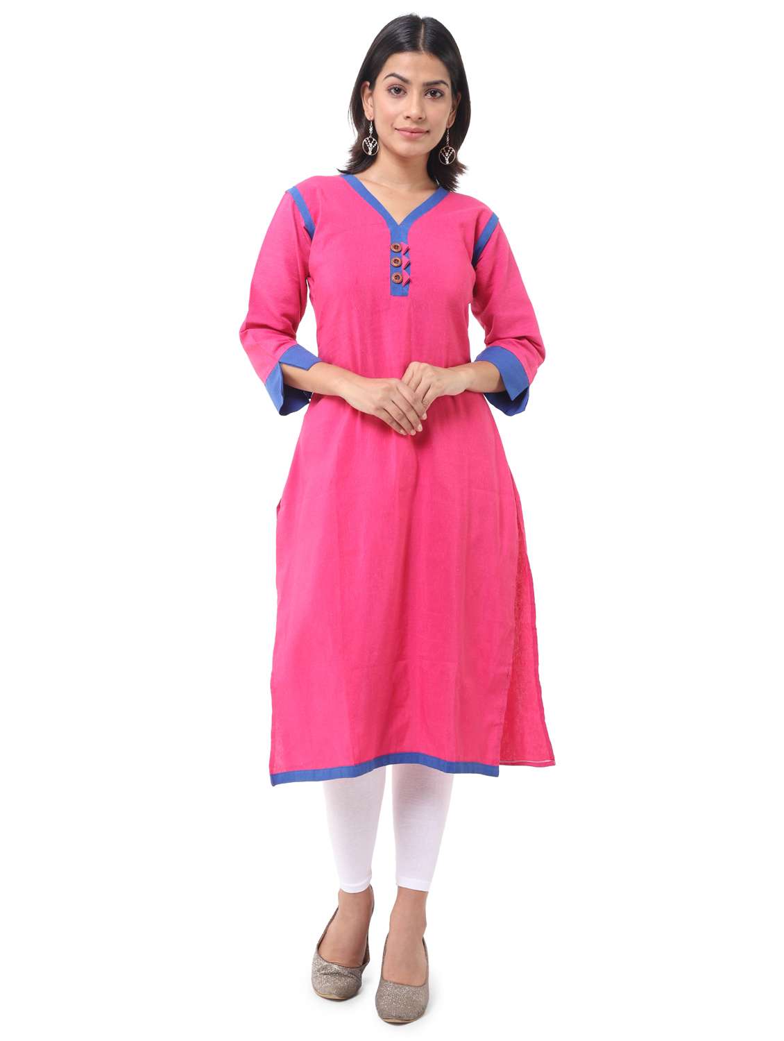women pack of 2 solid straight kurta - 21585377 -  Standard Image - 1