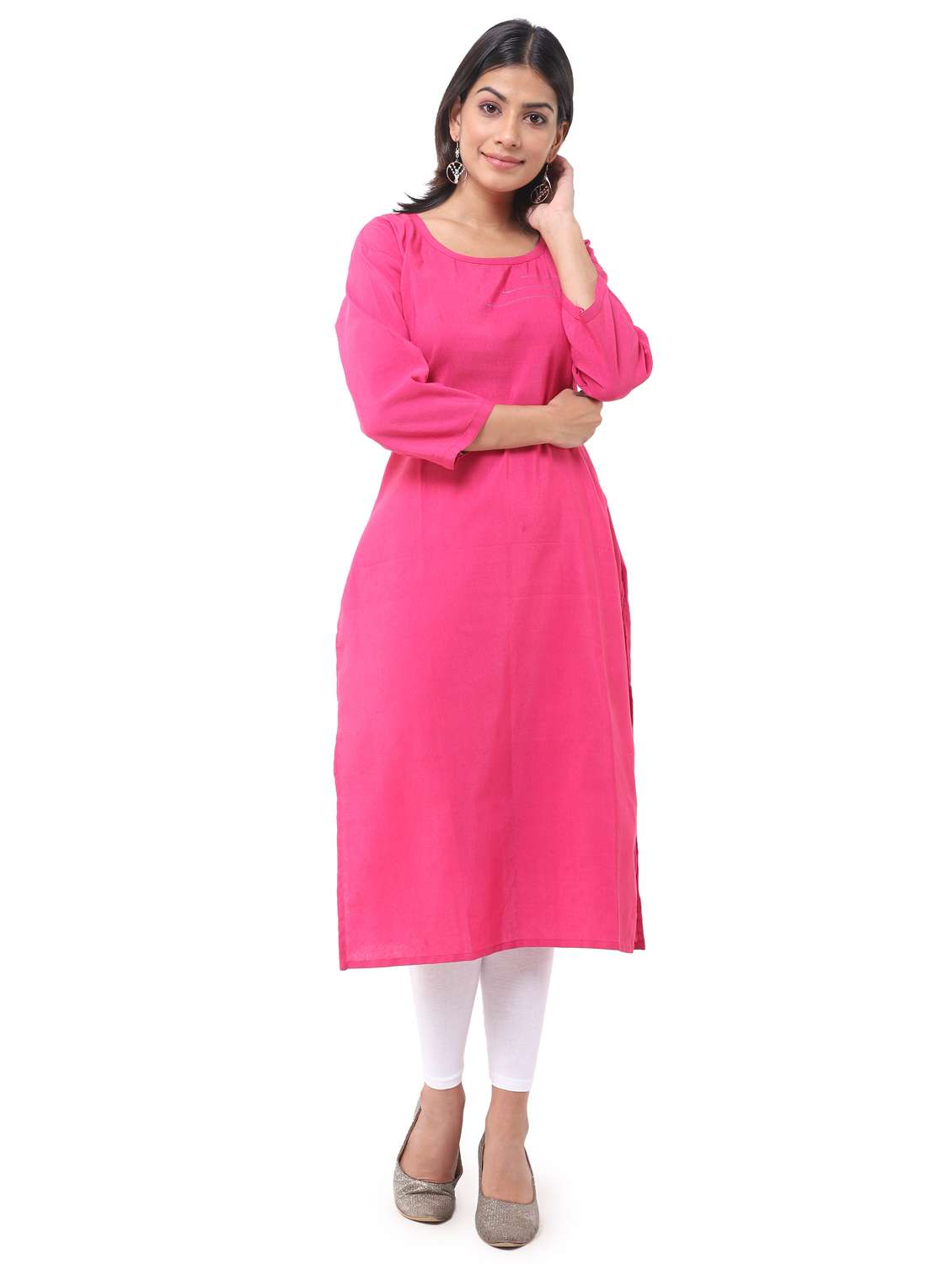 women pack of 2 solid straight kurta - 21585378 -  Standard Image - 1