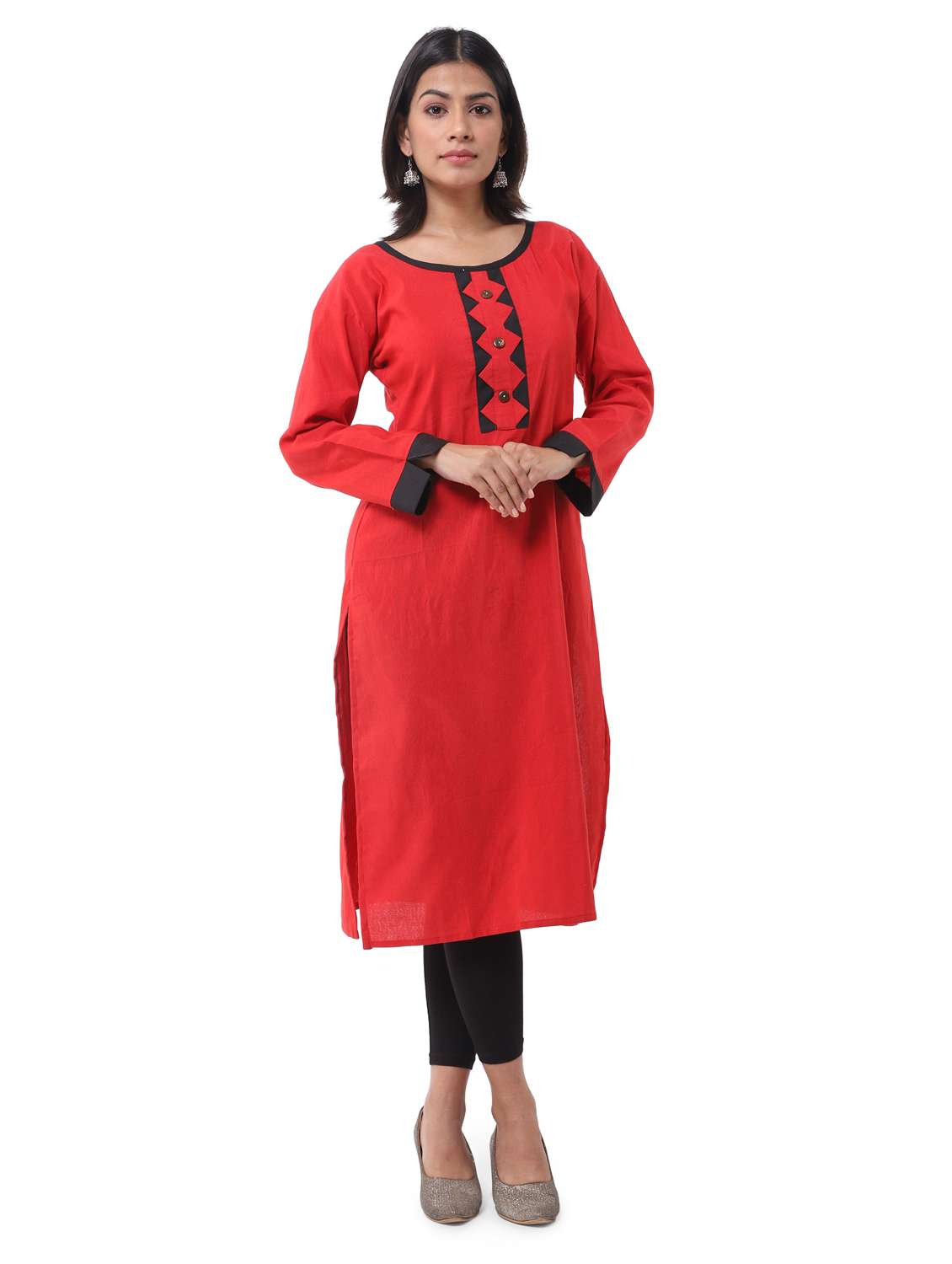 women pack of 2 solid straight kurta - 21585379 -  Standard Image - 1