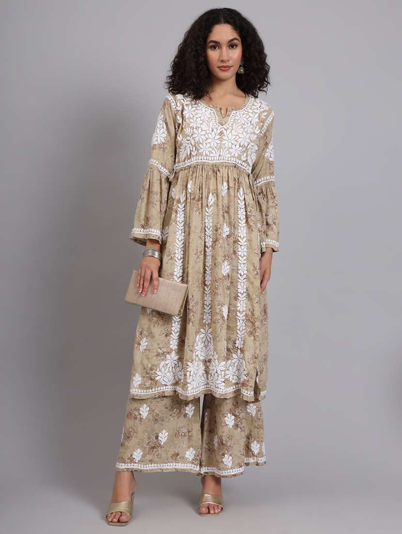 women floral kurta palazzo set 