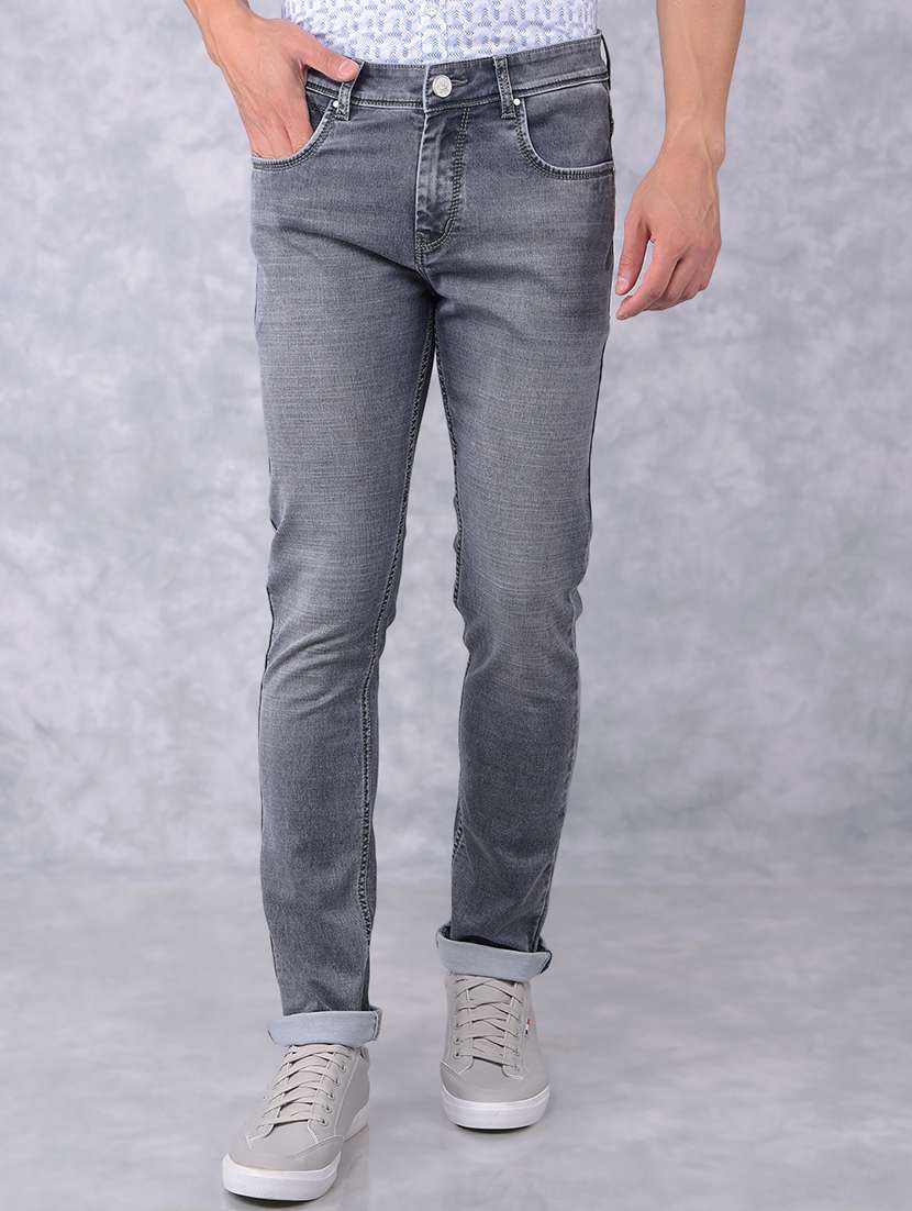 men slim fit mid rise denim jeans