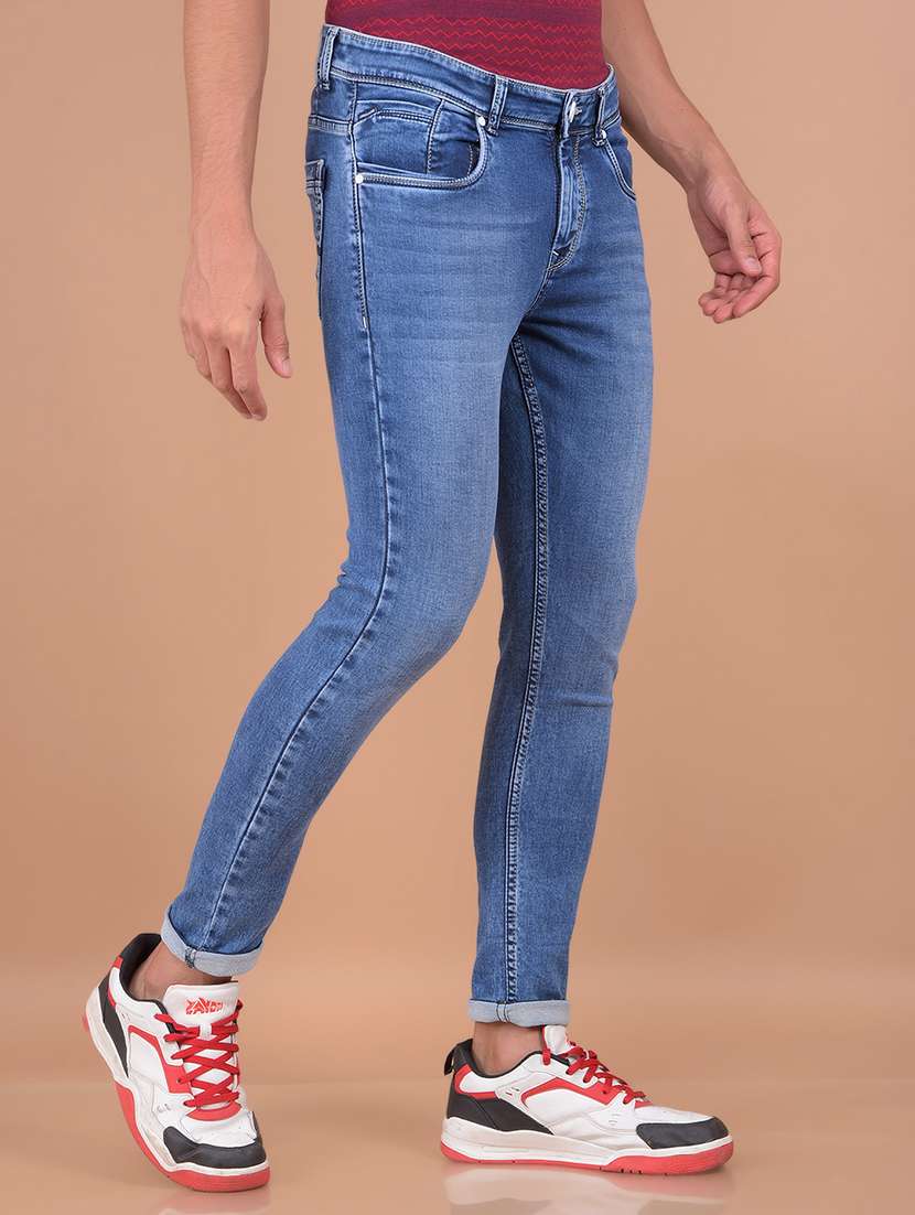 men skinny fit mid rise denim jeans - 21585551 -  Standard Image - 1