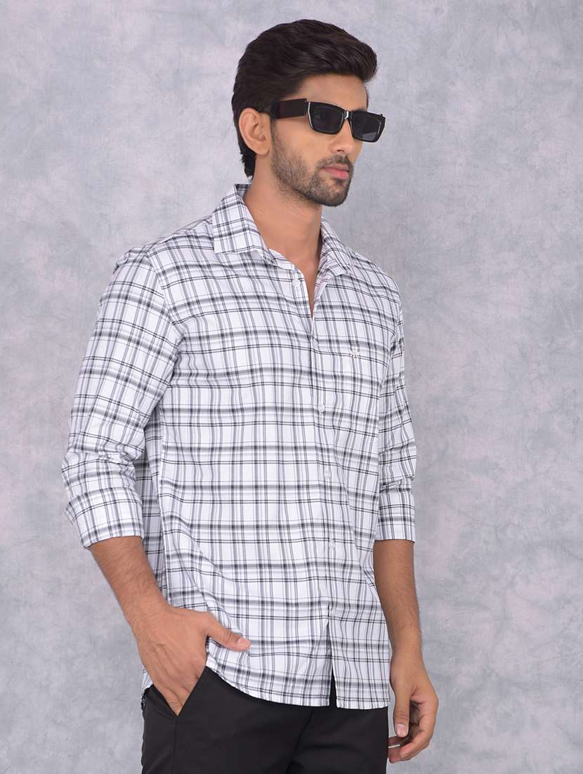 men checkered regular fit casual shirt - 21585649 -  Standard Image - 1