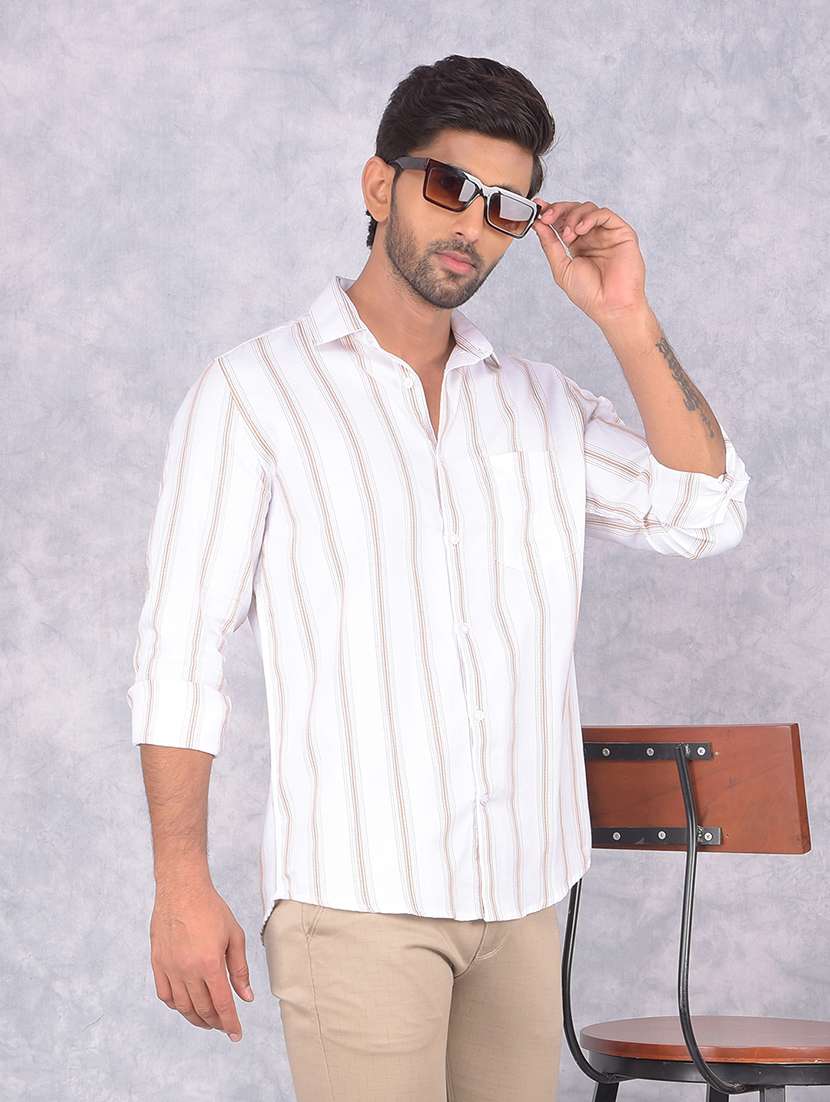 Men Striped Regular Fit Casual Shirt - 21585655 -  Standard Image - 1