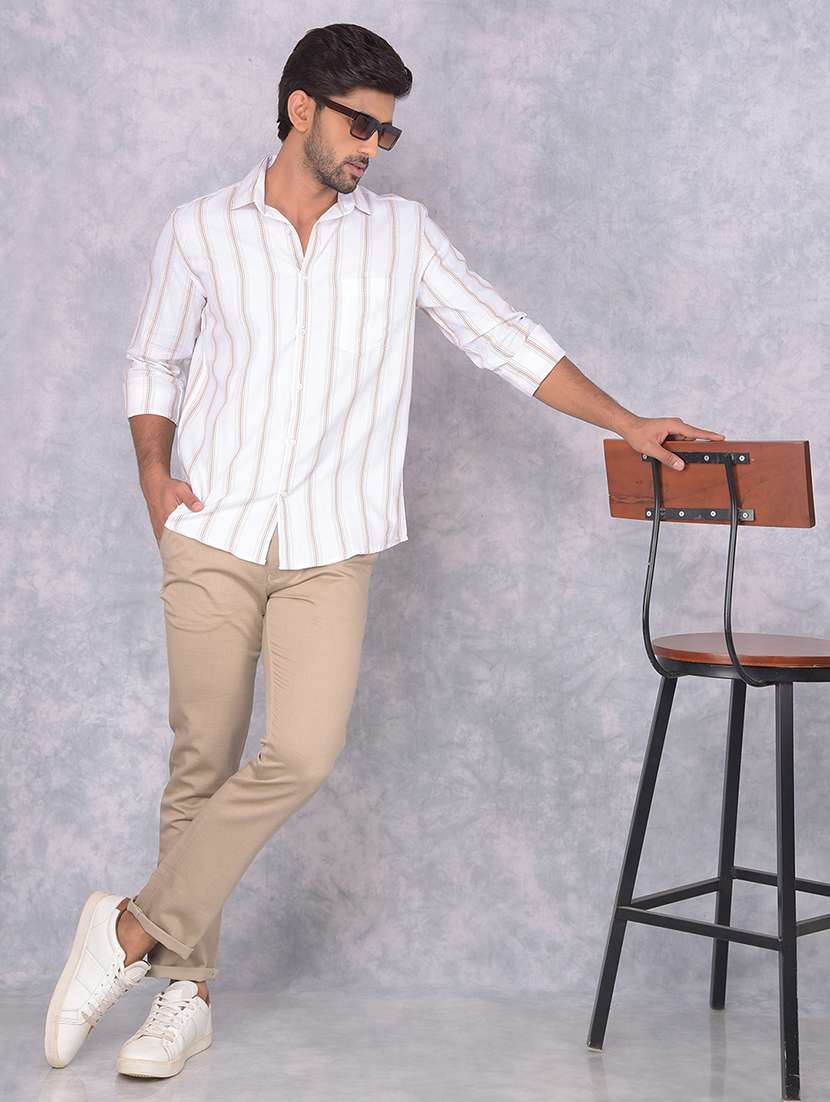 Men Striped Regular Fit Casual Shirt - 21585655 -  Standard Image - 4