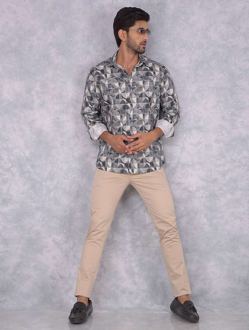men printed regular fit casual shirt - 21585667 -  Standard Image - 4