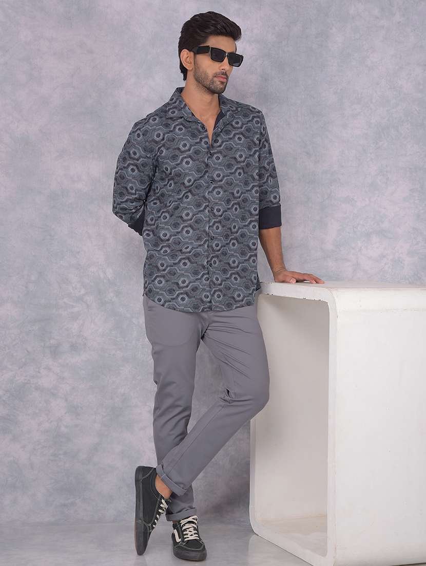 men printed regular fit casual shirt - 21585670 -  Standard Image - 4