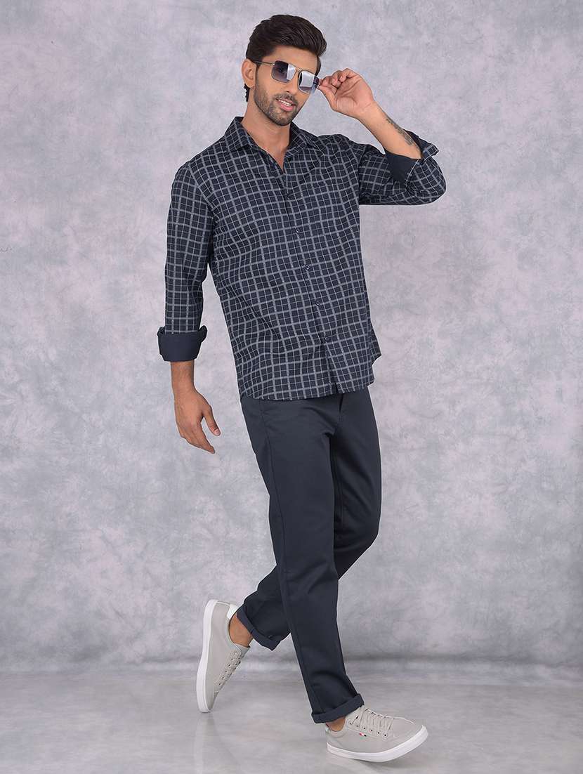 men checkered regular fit casual shirt - 21585682 -  Standard Image - 4