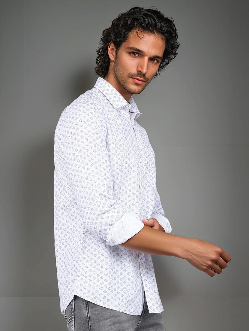 men printed regular fit casual shirt - 21585697 - Standard Image - 1