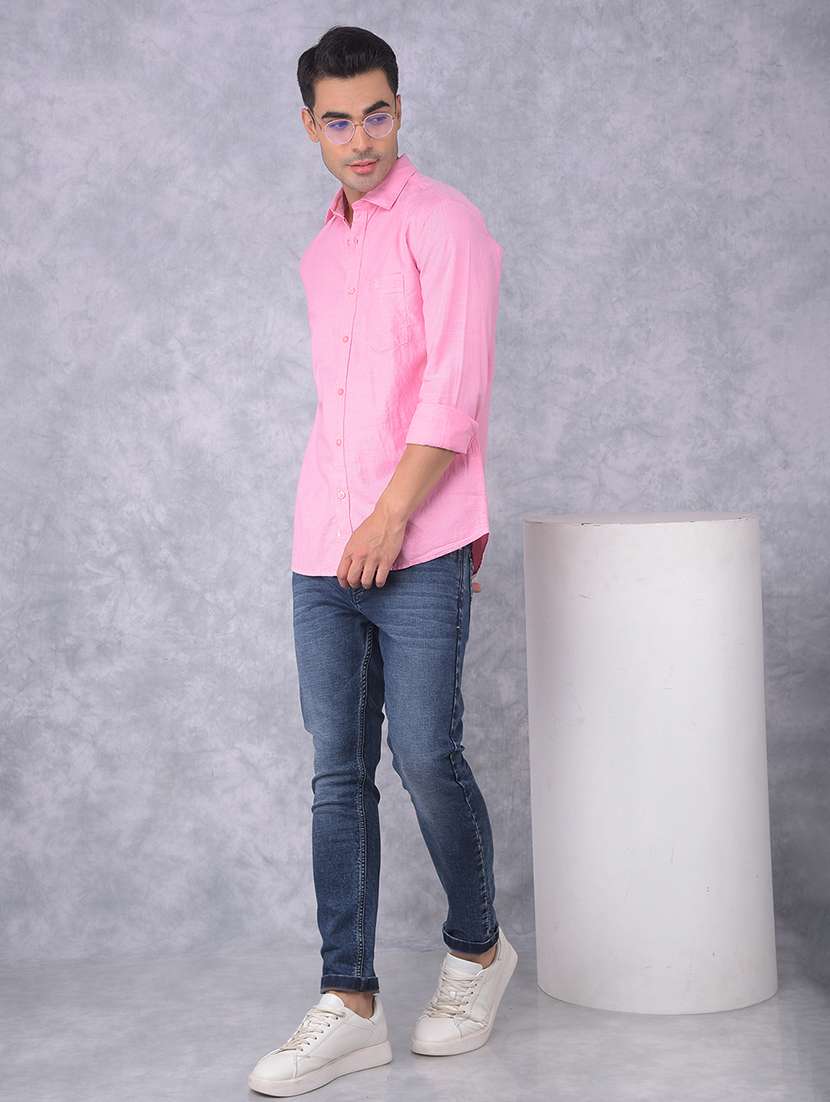 men solid regular fit casual shirt - 21585712 -  Standard Image - 4