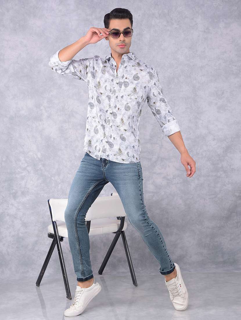 men printed regular fit casual shirt - 21585714 -  Standard Image - 4
