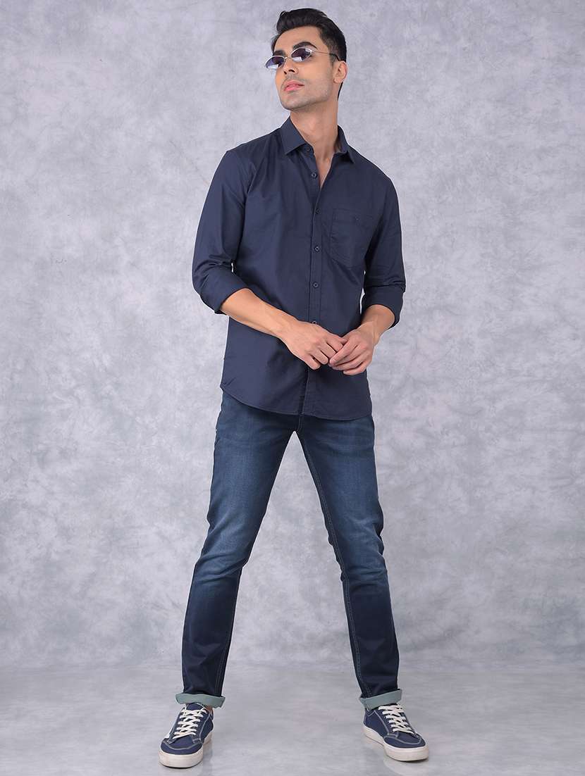 men solid regular fit casual shirt - 21585727 -  Standard Image - 4