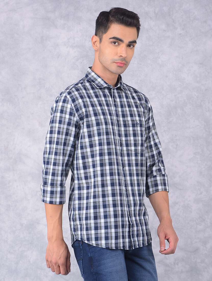 men checkered regular fit casual shirt - 21585746 -  Standard Image - 1