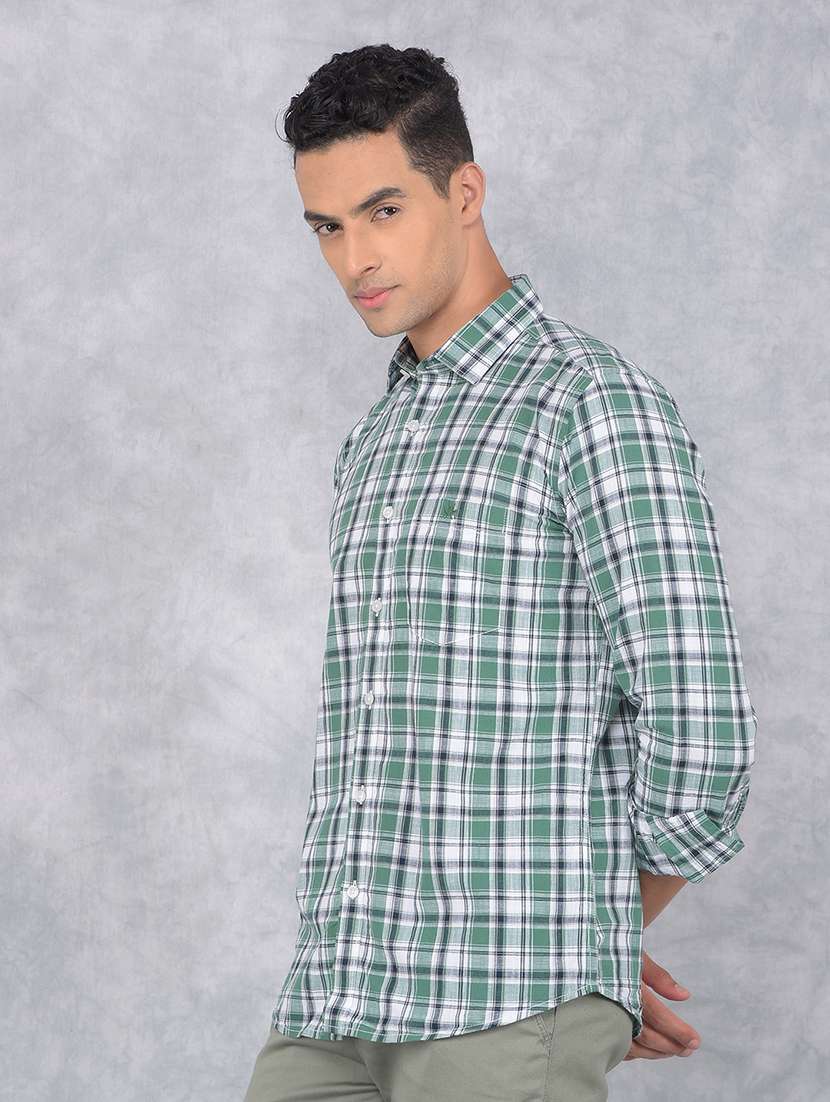 men checkered regular fit casual shirt - 21585751 -  Standard Image - 1