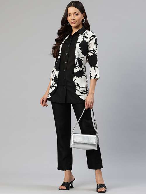 women printed shirt and trouser co-ord set