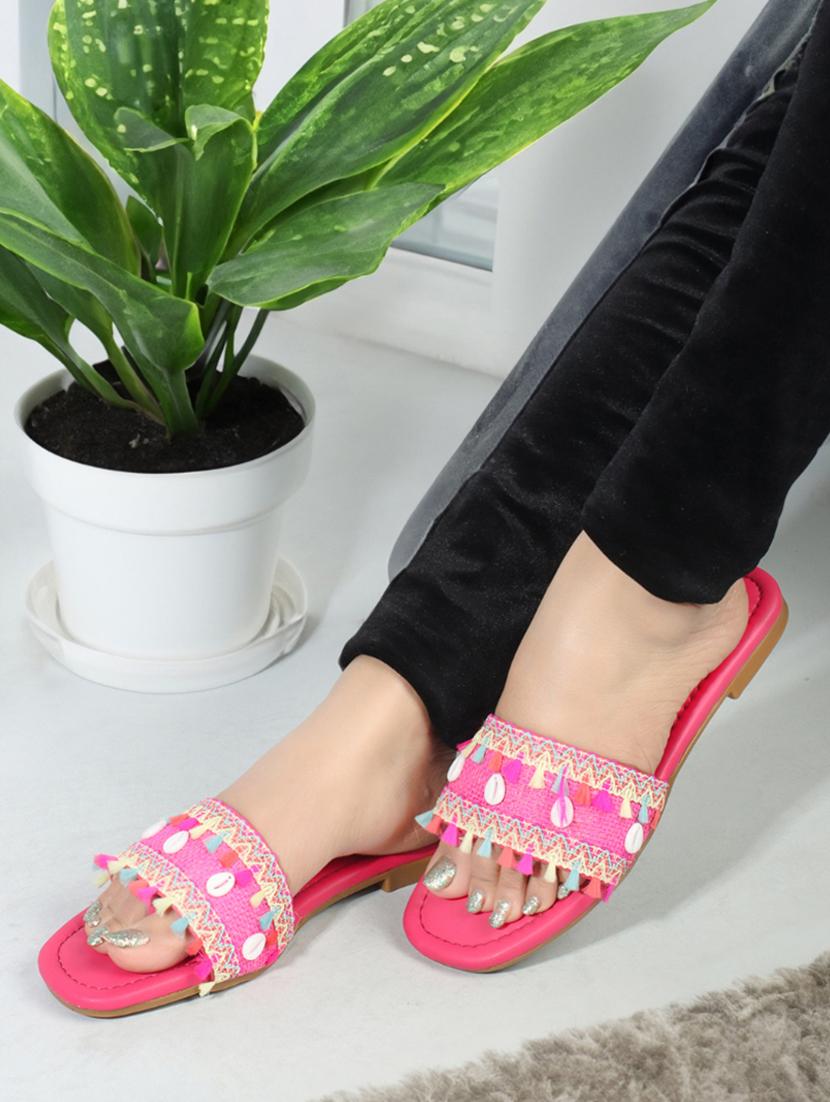 women embellished slip on flat sandal - 21586347 - Standard Image - 1