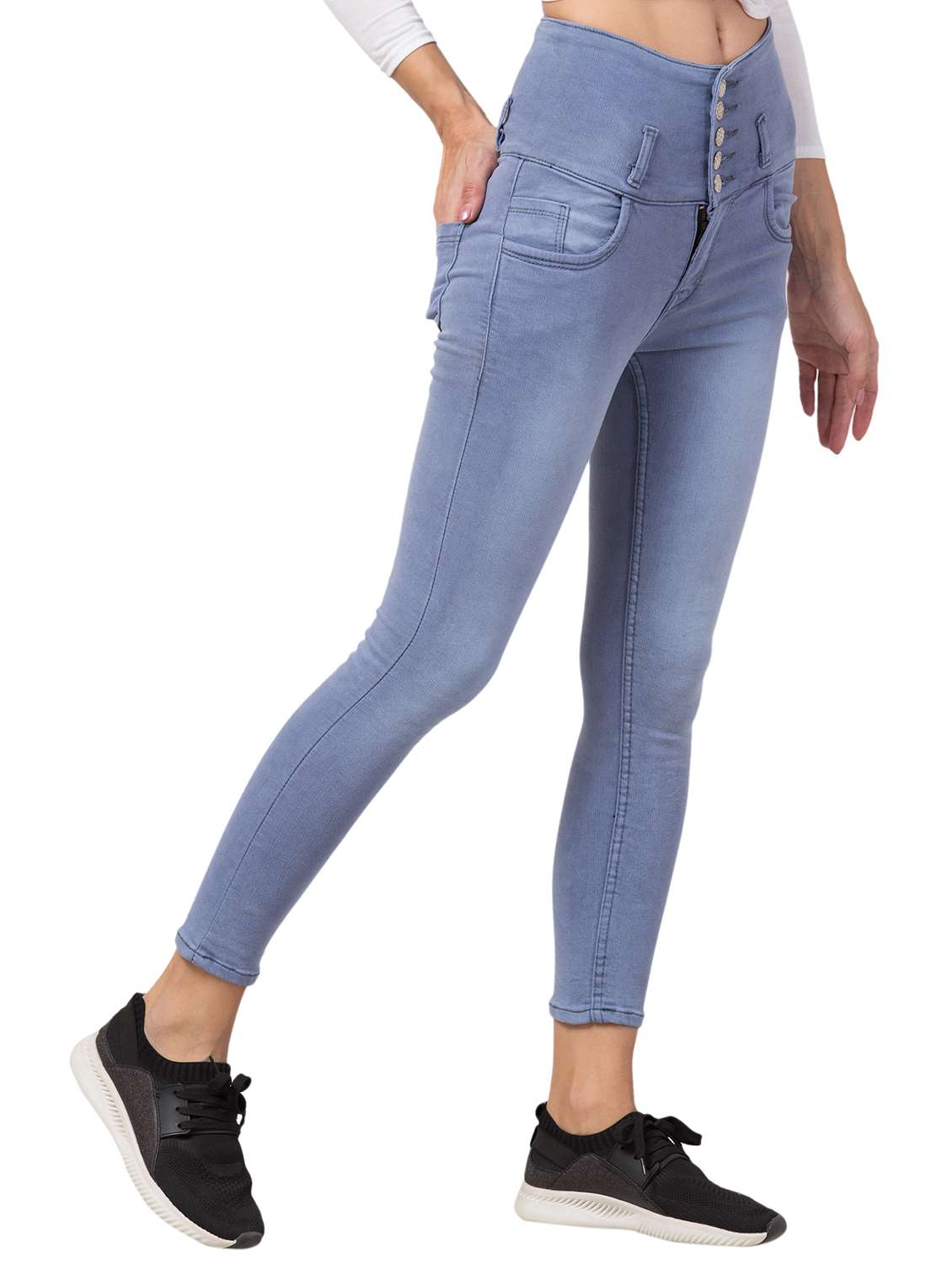 women light blue denim jean - 21586500 -  Standard Image - 1