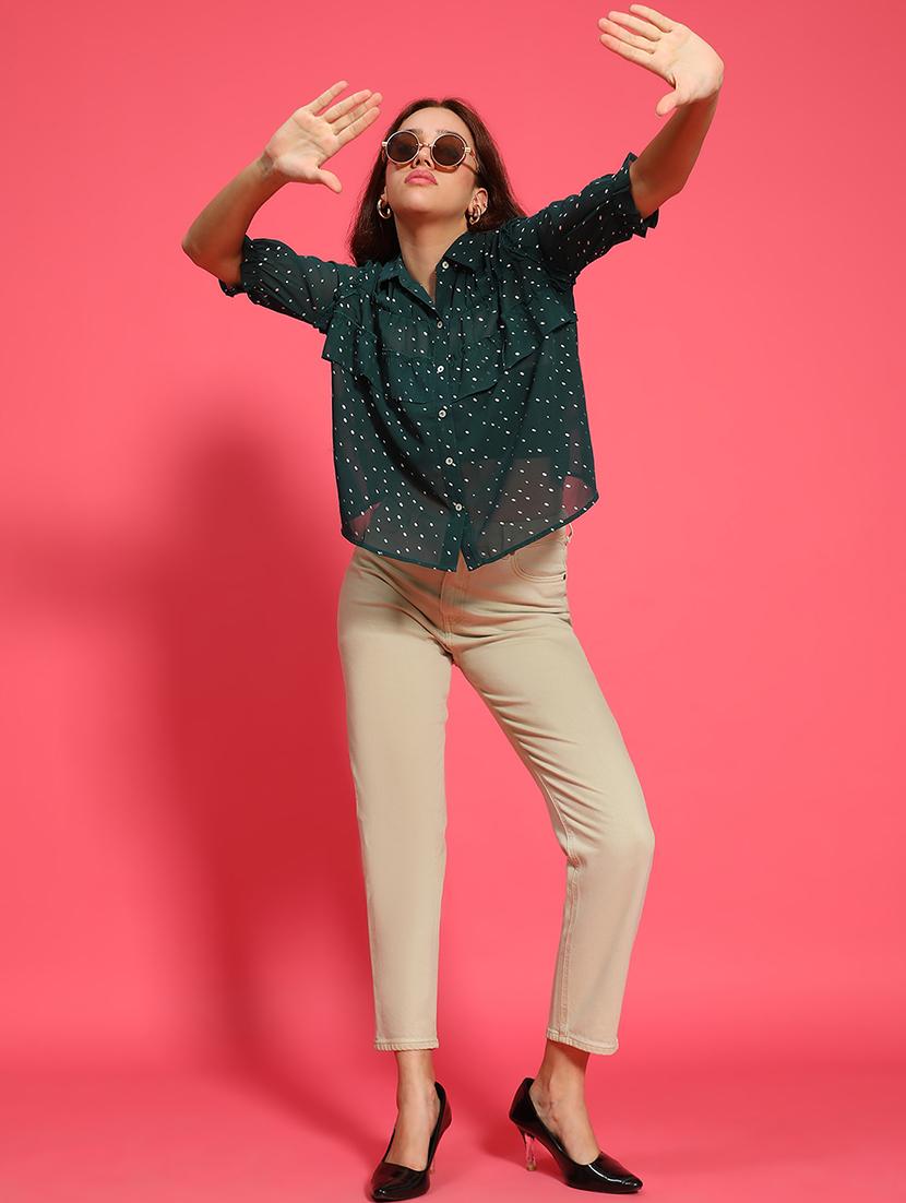women printed short sleeves shirt - 21586562 - Standard Image - 4
