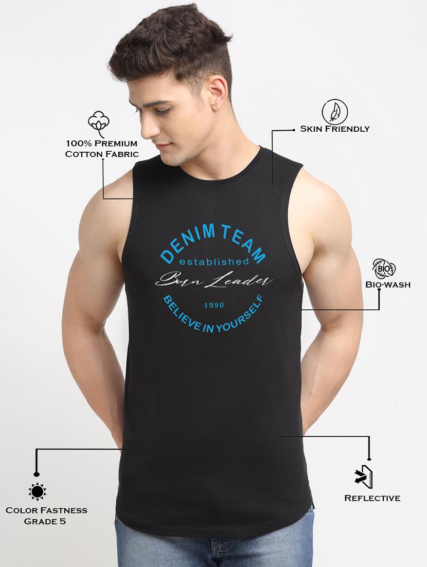 men round neck printed vest - 21586641 - Standard Image - 4