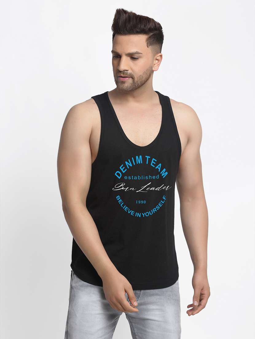 men scoop neck printed vest - 21586645 - Zoom Image - 0