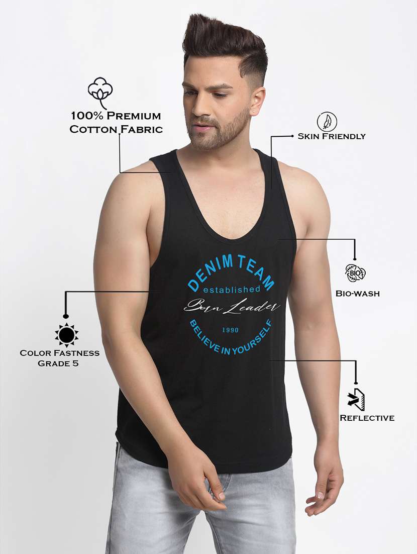 men scoop neck printed vest - 21586645 - Standard Image - 4