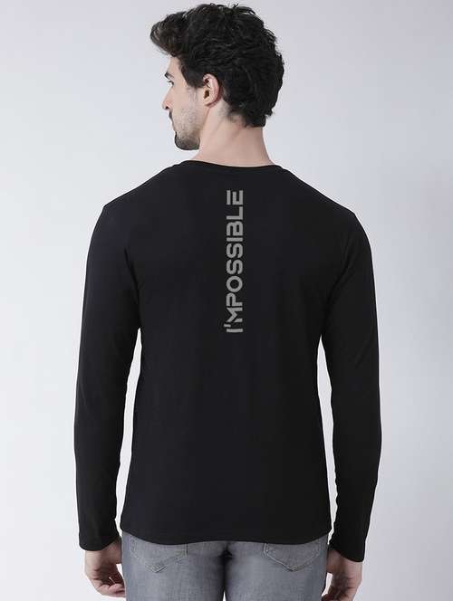 men v-neck back print t-shirt - 21586647 -  Standard Image - 0