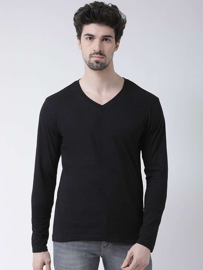 men v-neck back print t-shirt - 21586647 -  Standard Image - 1