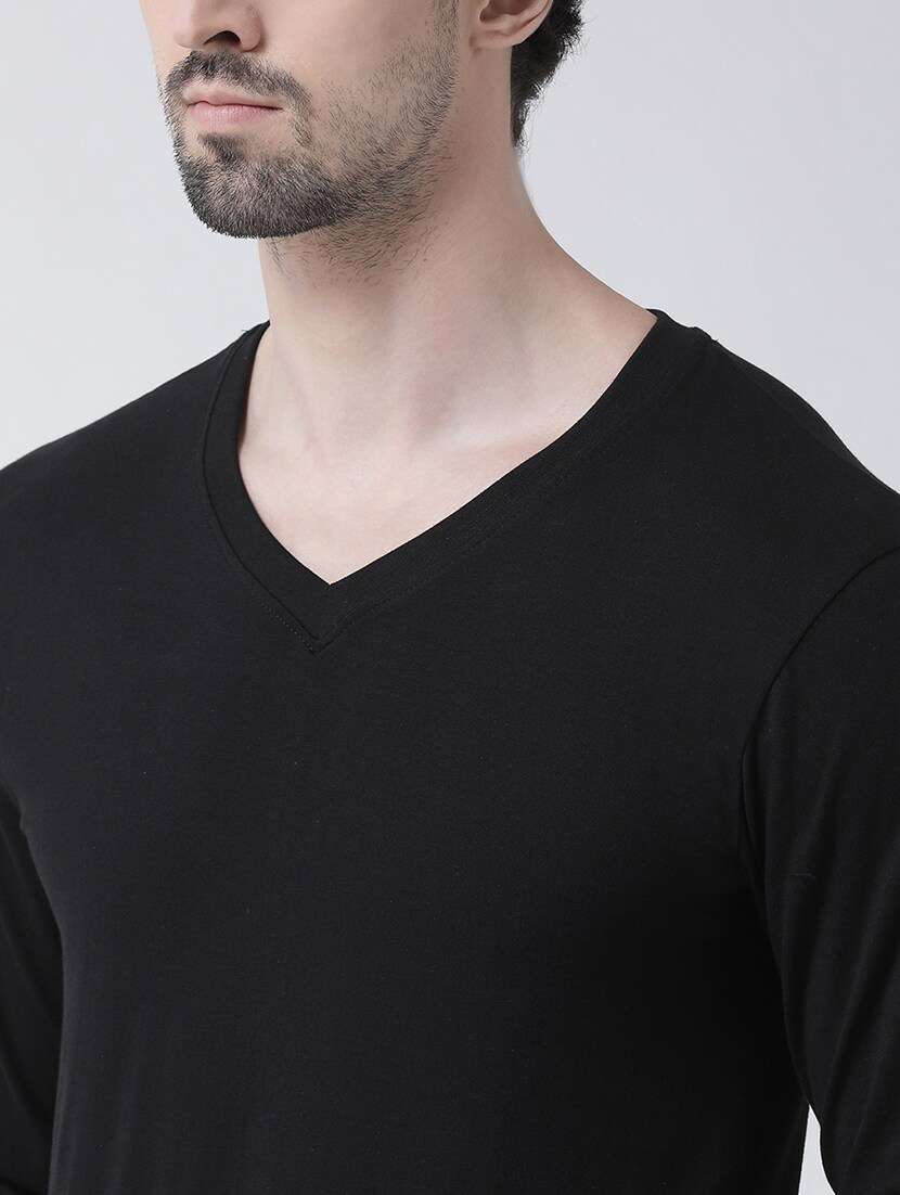 men v-neck back print t-shirt - 21586647 -  Standard Image - 4