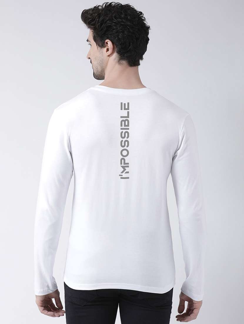 men v-neck back print t-shirt - 21586648 - Zoom Image - 0