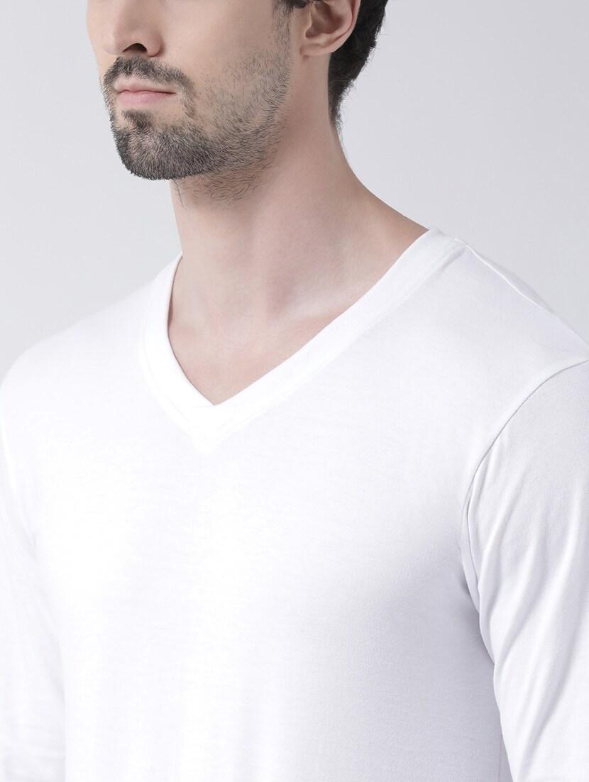 men v-neck back print t-shirt - 21586648 - Standard Image - 4