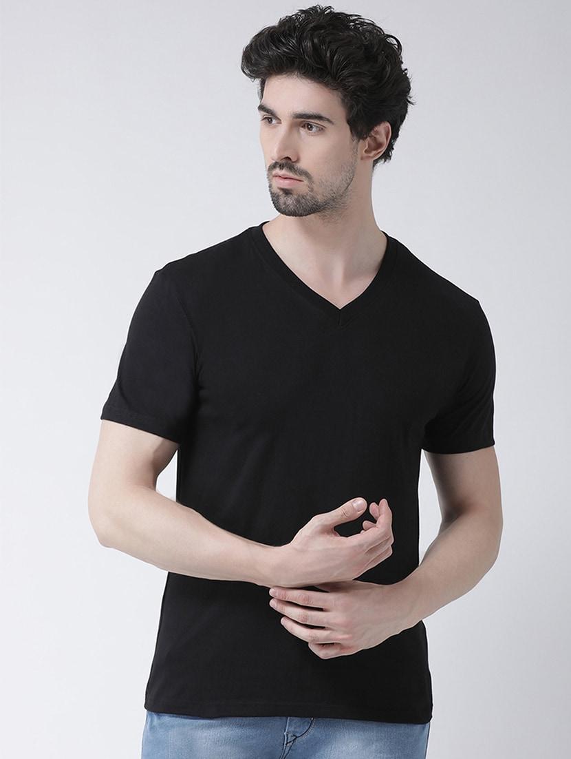 men v-neck back print t-shirt - 21586651 - Standard Image - 1