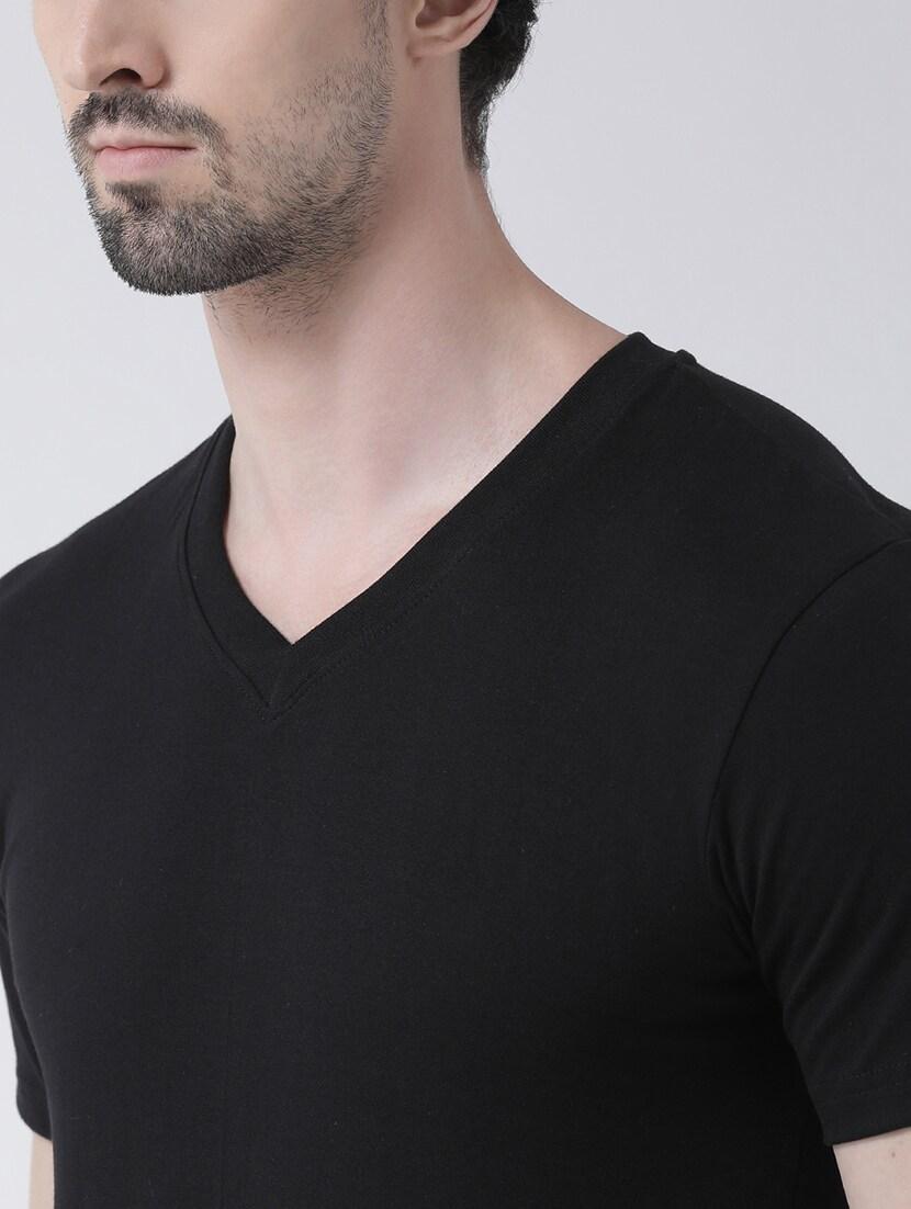 men v-neck back print t-shirt - 21586651 - Standard Image - 4