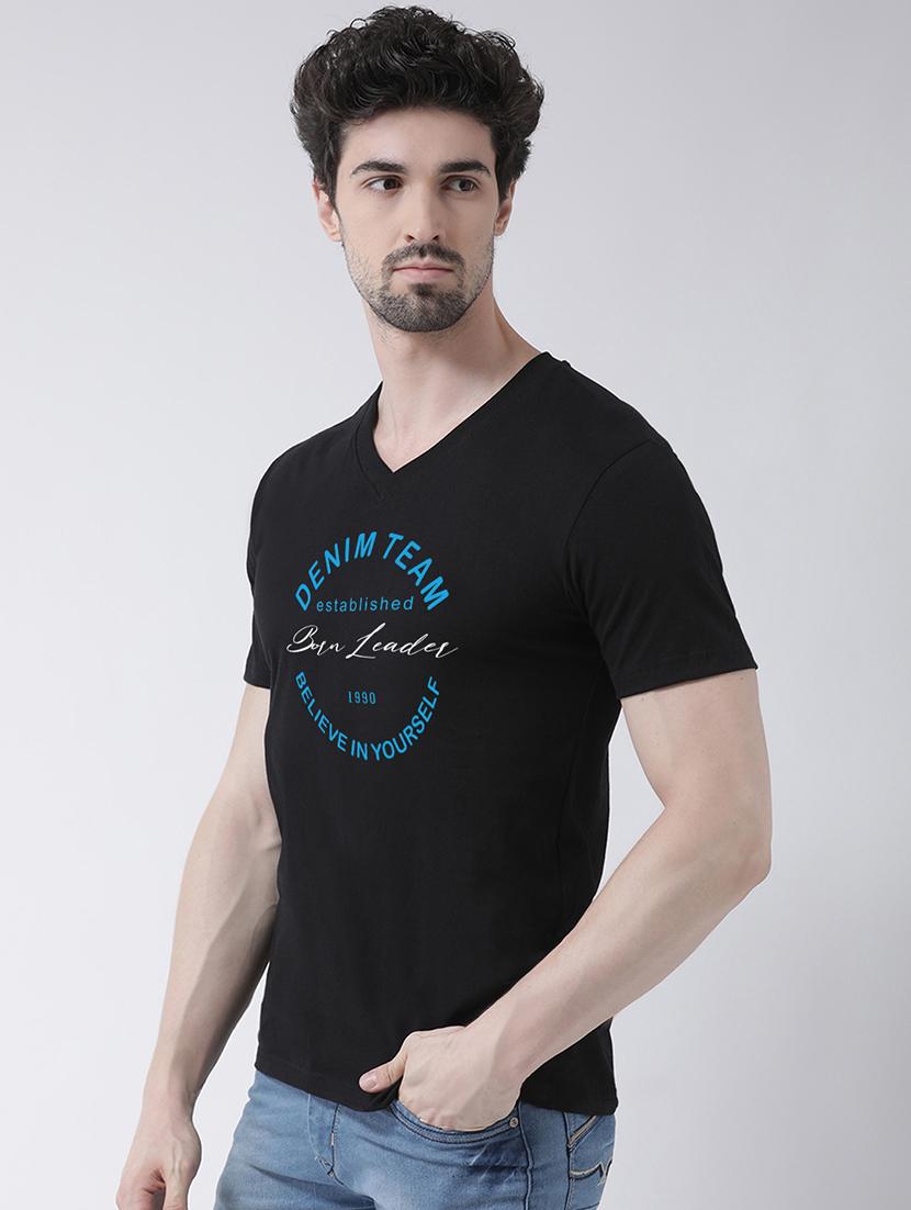 men v-neck front print t-shirt - 21586653 - Standard Image - 1