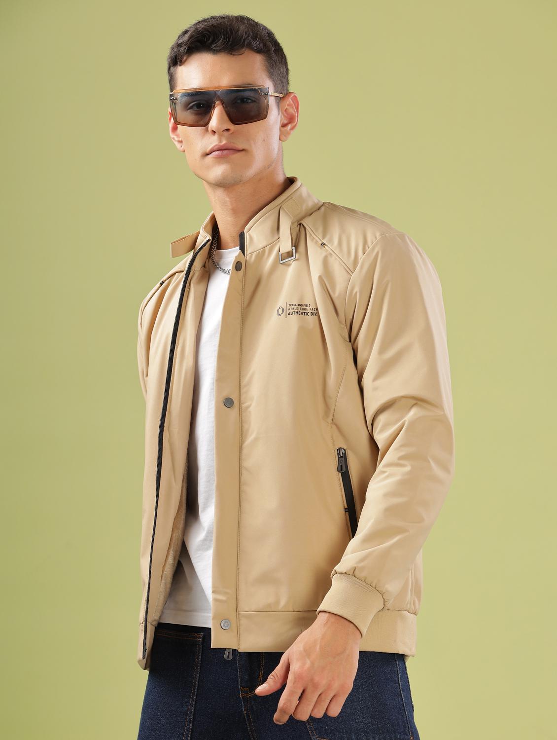 men solid long sleeve bomber jacket - 21586697 -  Standard Image - 1