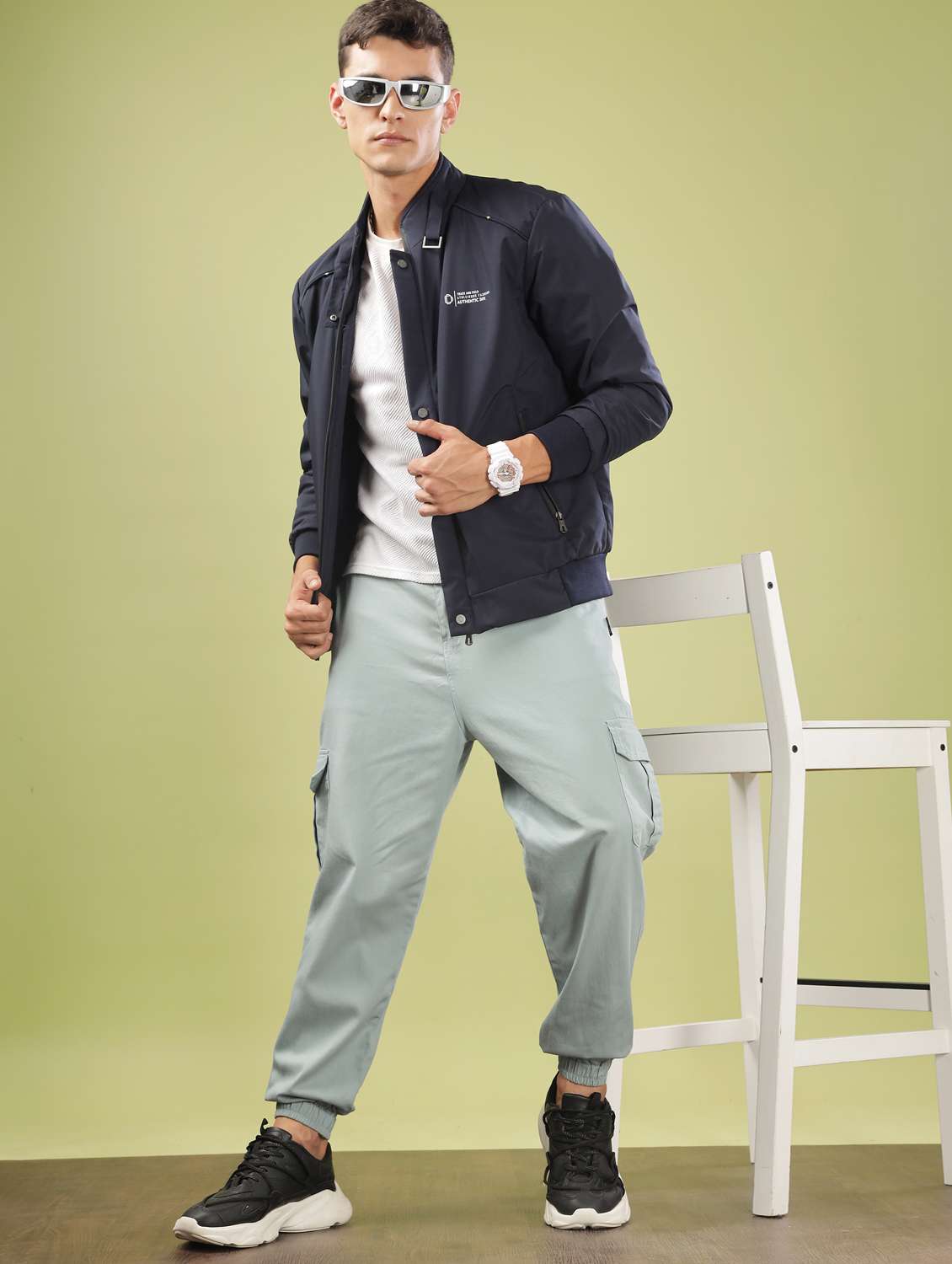 Men Solid Long Sleeve Bomber Jacket - 21586699 -  Standard Image - 4
