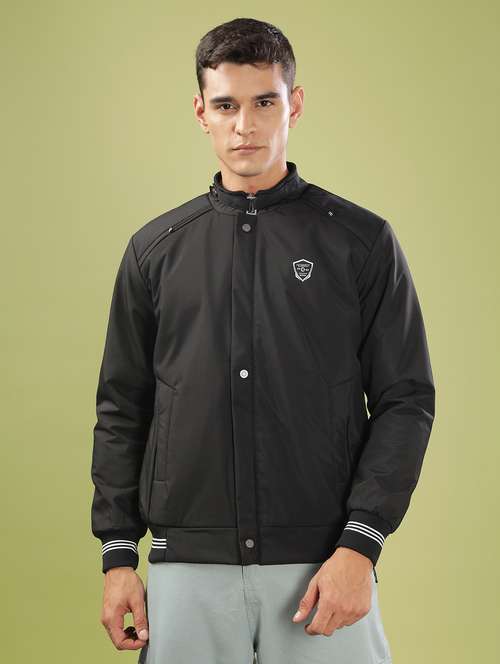men solid long sleeve bomber jacket - 21586708 -  Standard Image - 0