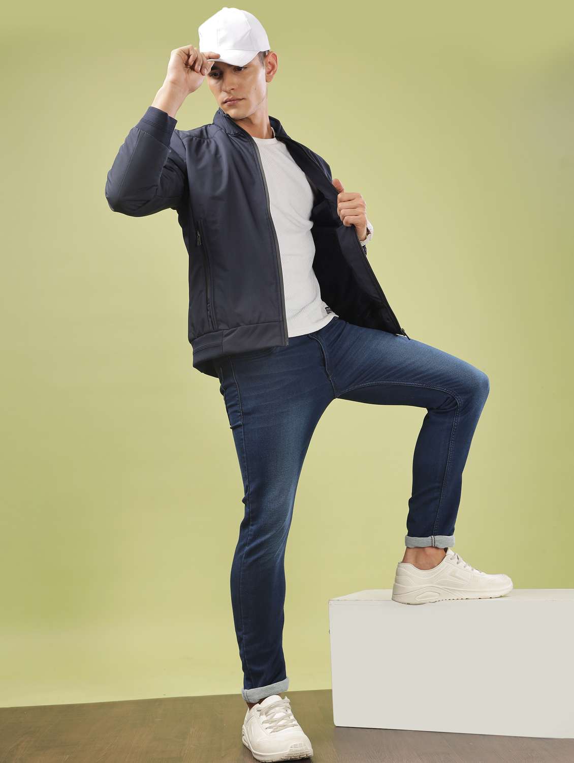 men solid long sleeve bomber jacket - 21586711 -  Standard Image - 4