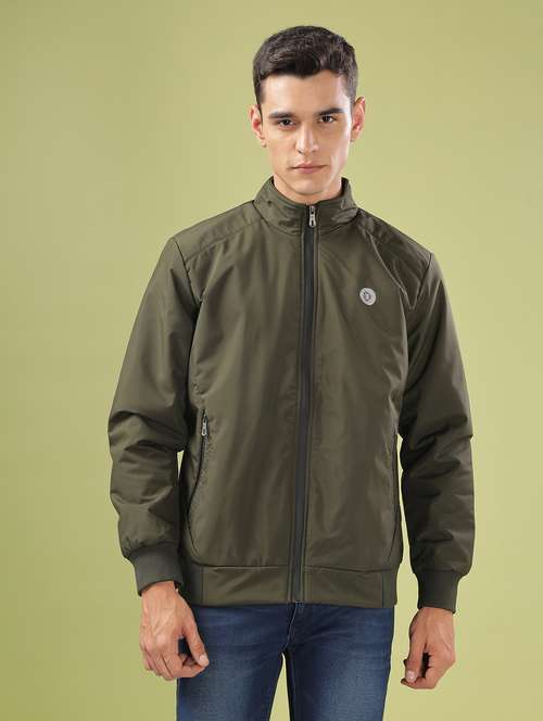 men solid long sleeve bomber jacket - 21586714 -  Standard Image - 0