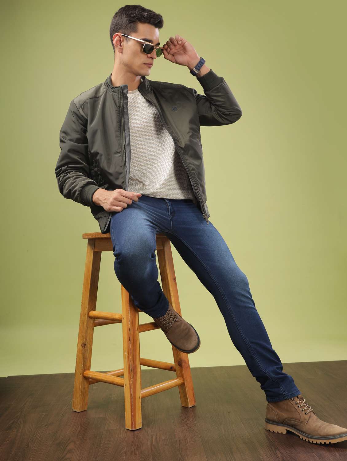 men solid long sleeve bomber jacket - 21586722 -  Standard Image - 4