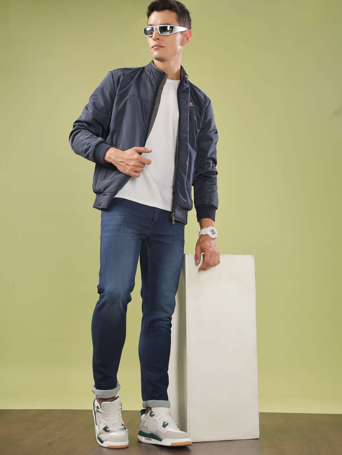 men solid long sleeve bomber jacket - 21586730 -  Standard Image - 4