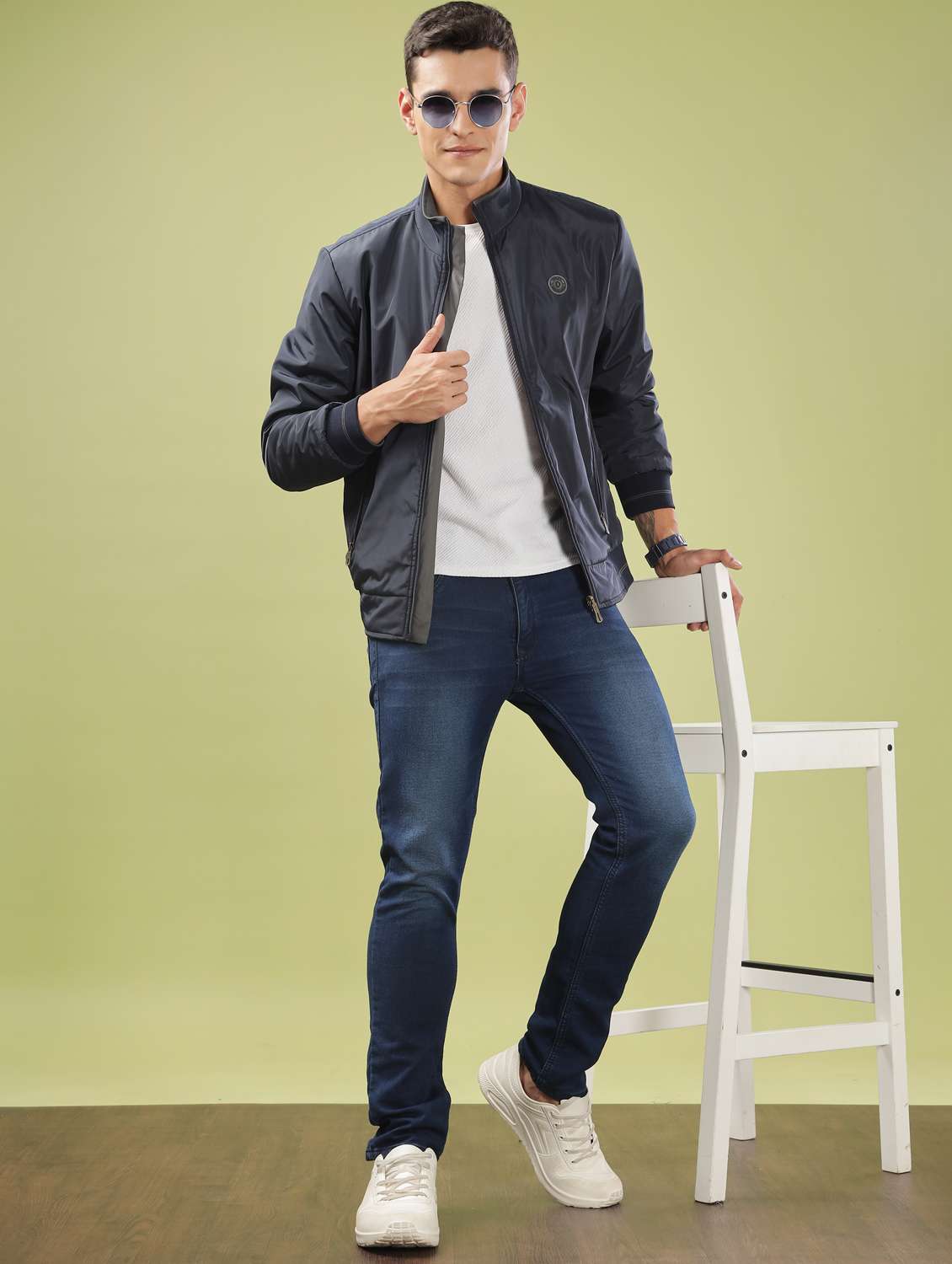 men solid long sleeve bomber jacket - 21586735 -  Standard Image - 4