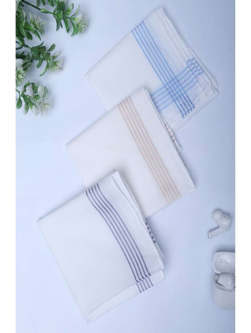 men pack of 3 cotton handkerchief - 21586748 -  Standard Image - 1